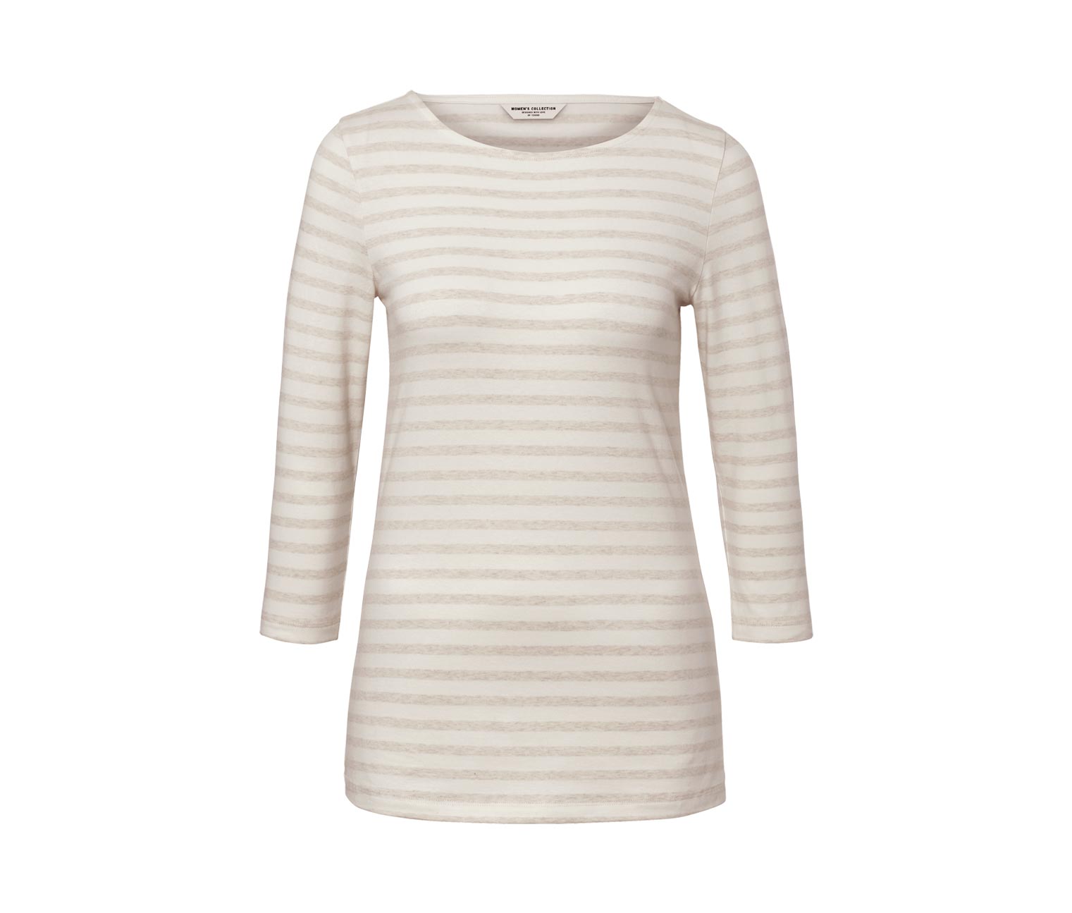 Thumbnail - Tchibo - Gestreiftes Shirt mit 3/4-Arm - Damen - Gr. S - creme/gestreift