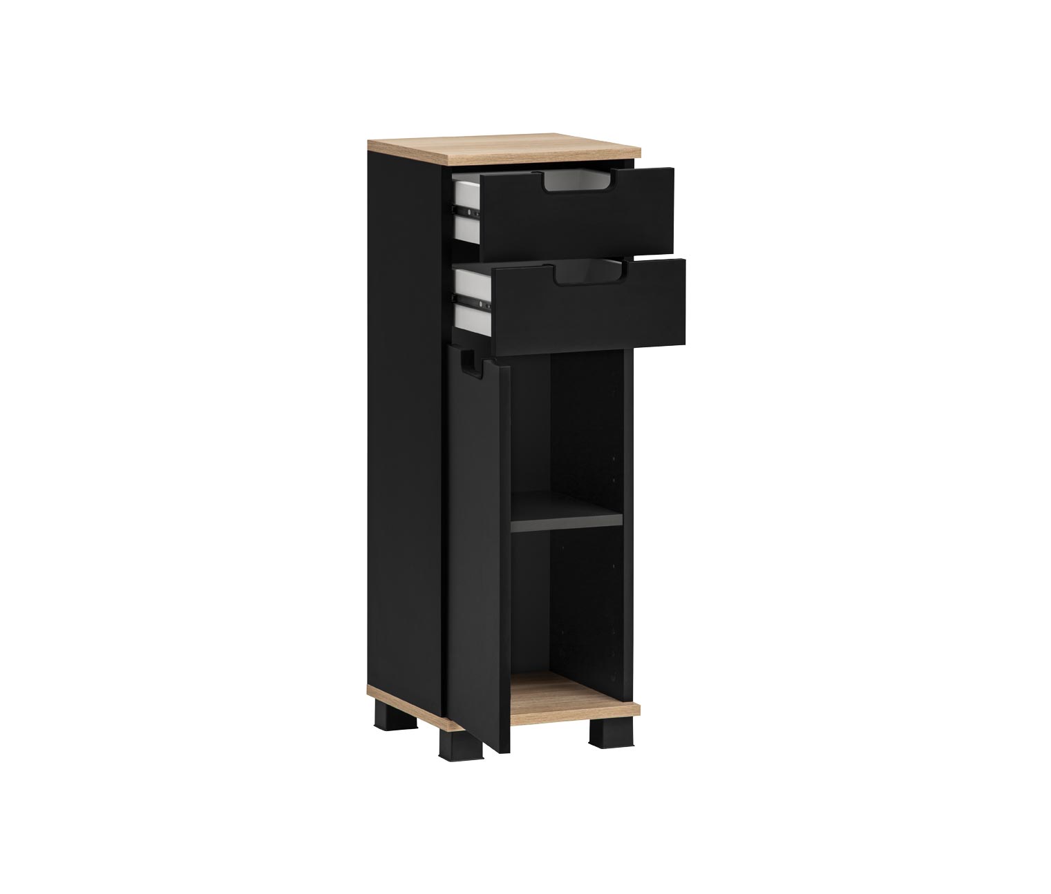 Thumbnail - Tchibo - Unterschrank »Emmik« - 30,5x32,5x88cm - schwarz - Holz / Kunststoff / Metall