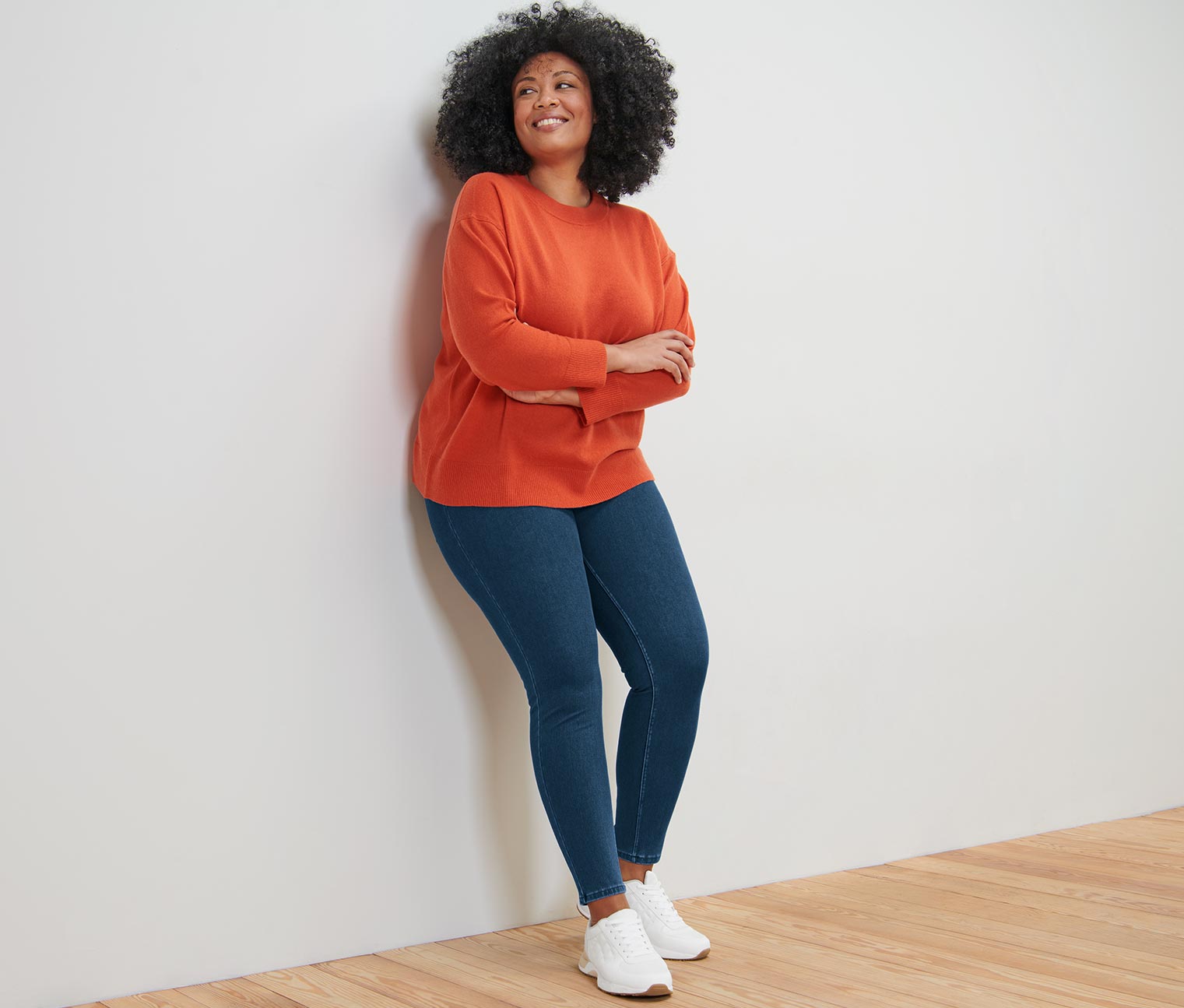 Thumbnail - Tchibo - Feinstrick-Pullover mit Cashmere - Damen - Gr. XXL - orange