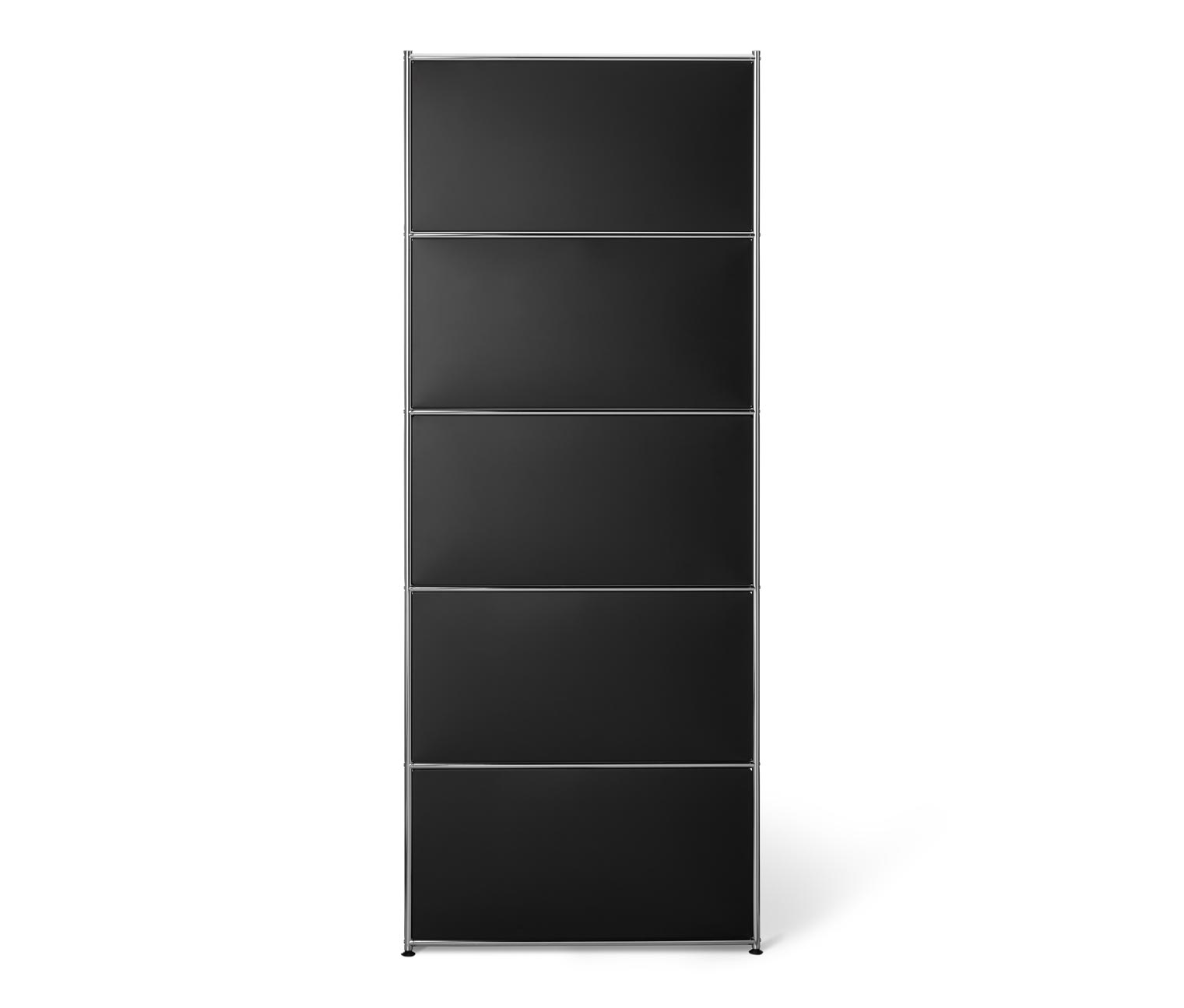 Thumbnail - Tchibo - Hohes Regal Metall »Cn3« mit Klappenfach - 77x40x194,5cm - schwarz - Stahl / Aluminium / Kunststoff