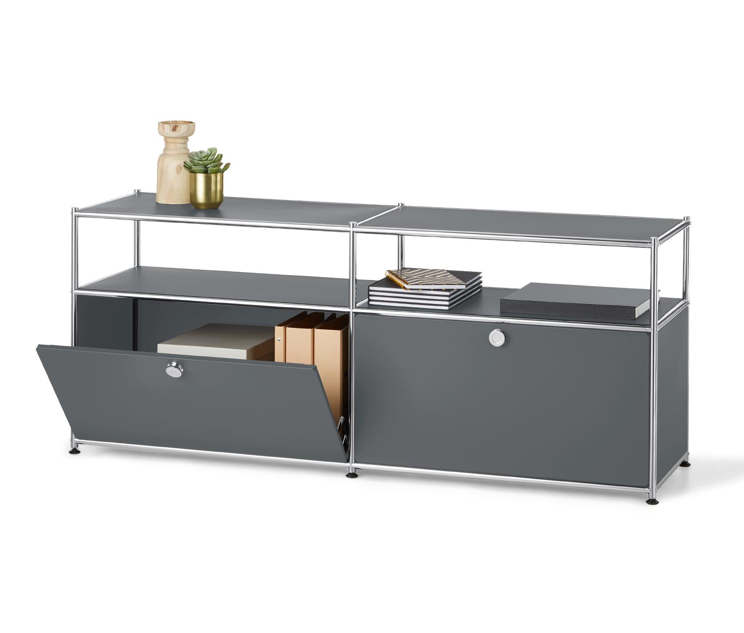 MetallLowboard mit 2 Klappfächern online bestellen bei
