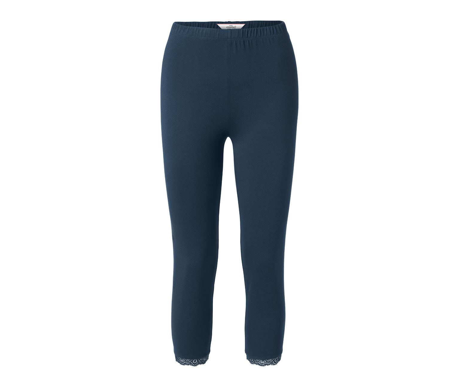 Thumbnail - Tchibo - 3/4-Leggings mit Spitzenborte - Damen - Gr. S - dunkelblau