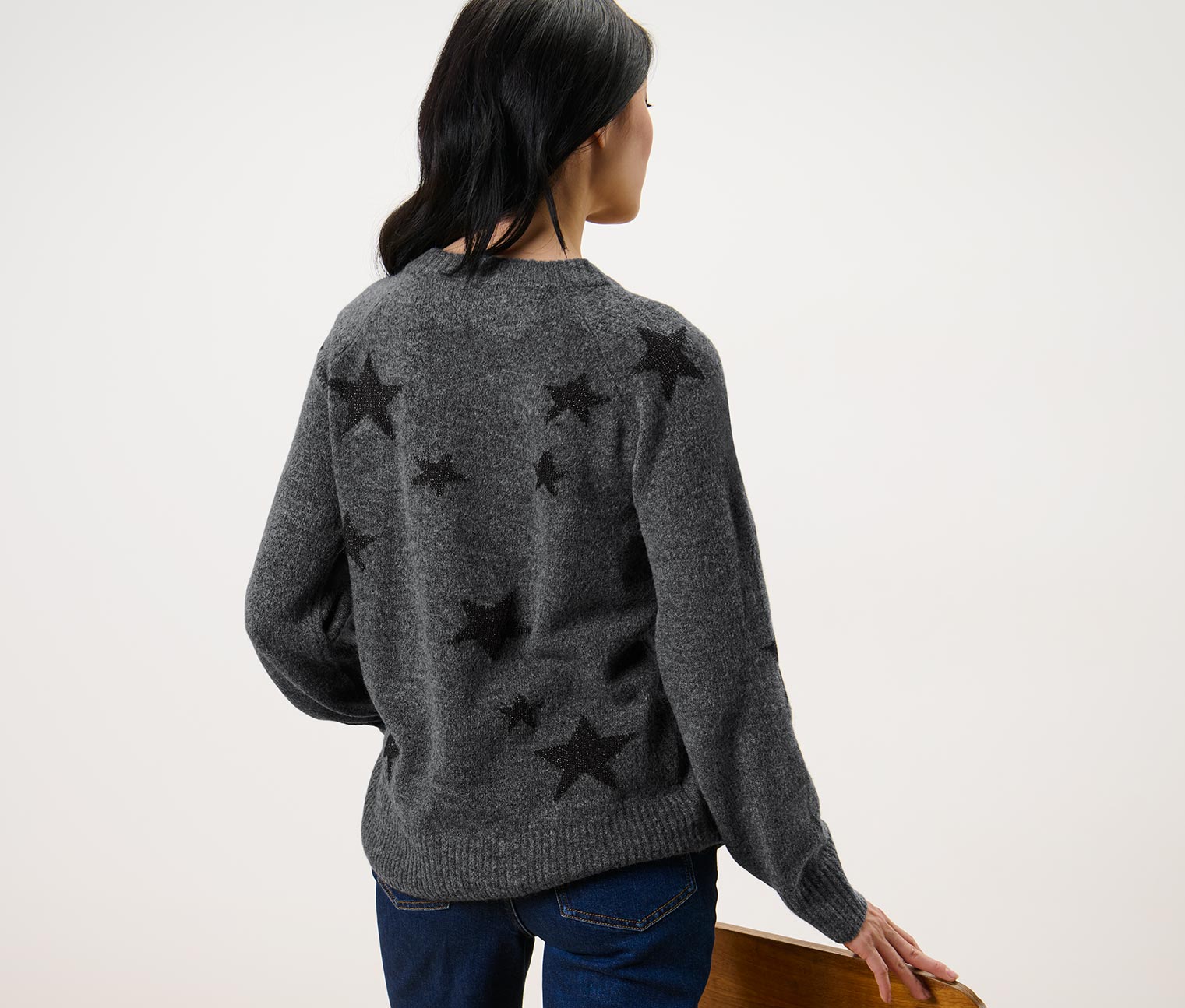 Thumbnail - Tchibo - Strickpullover - Damen - Gr. S - dunkelgrau