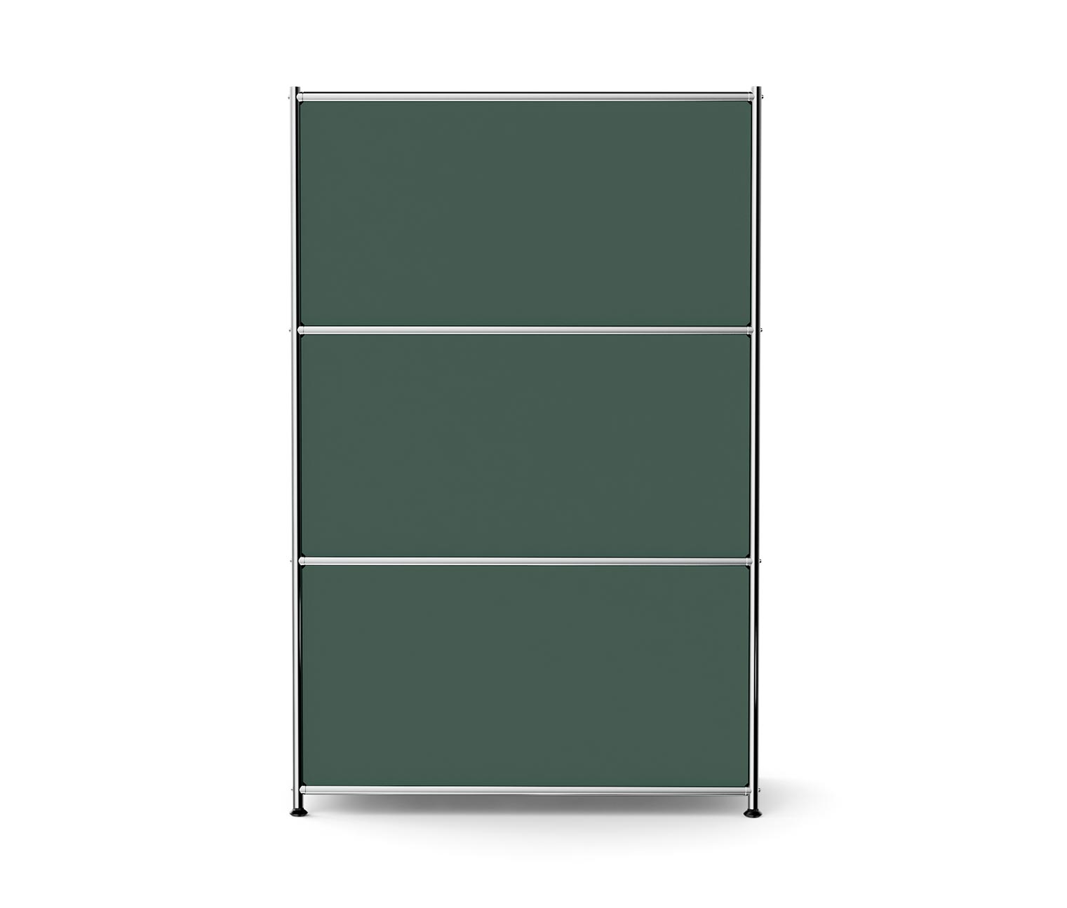 Thumbnail - Tchibo - Kommode Metall »Cn3« mit 2 Klappenfächern und 2 Schubladen - 77x40x120,5cm - olivgrün - Stahl / Aluminium / Kun...