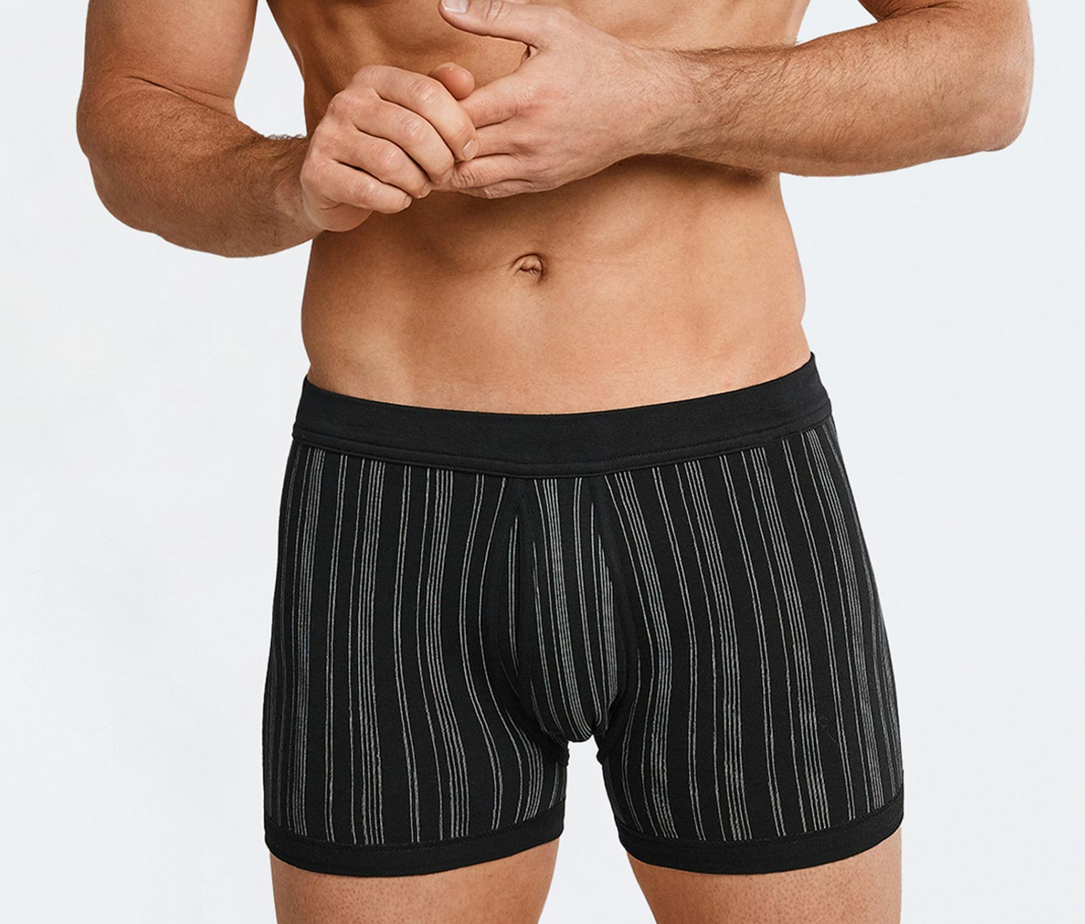 Thumbnail - 2 Schiesser Shorts in Feinripp - Herren - Gr. L/6 - schwarz