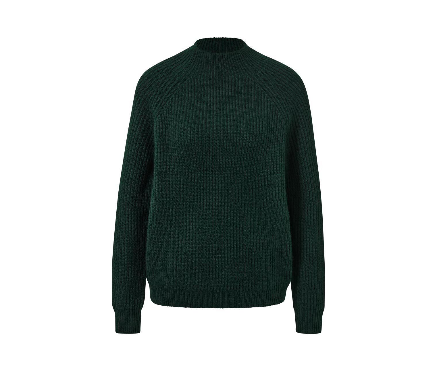Thumbnail - Tchibo - Strickpullover mit Stehkragen - Damen - Gr. XL - dunkelgrün