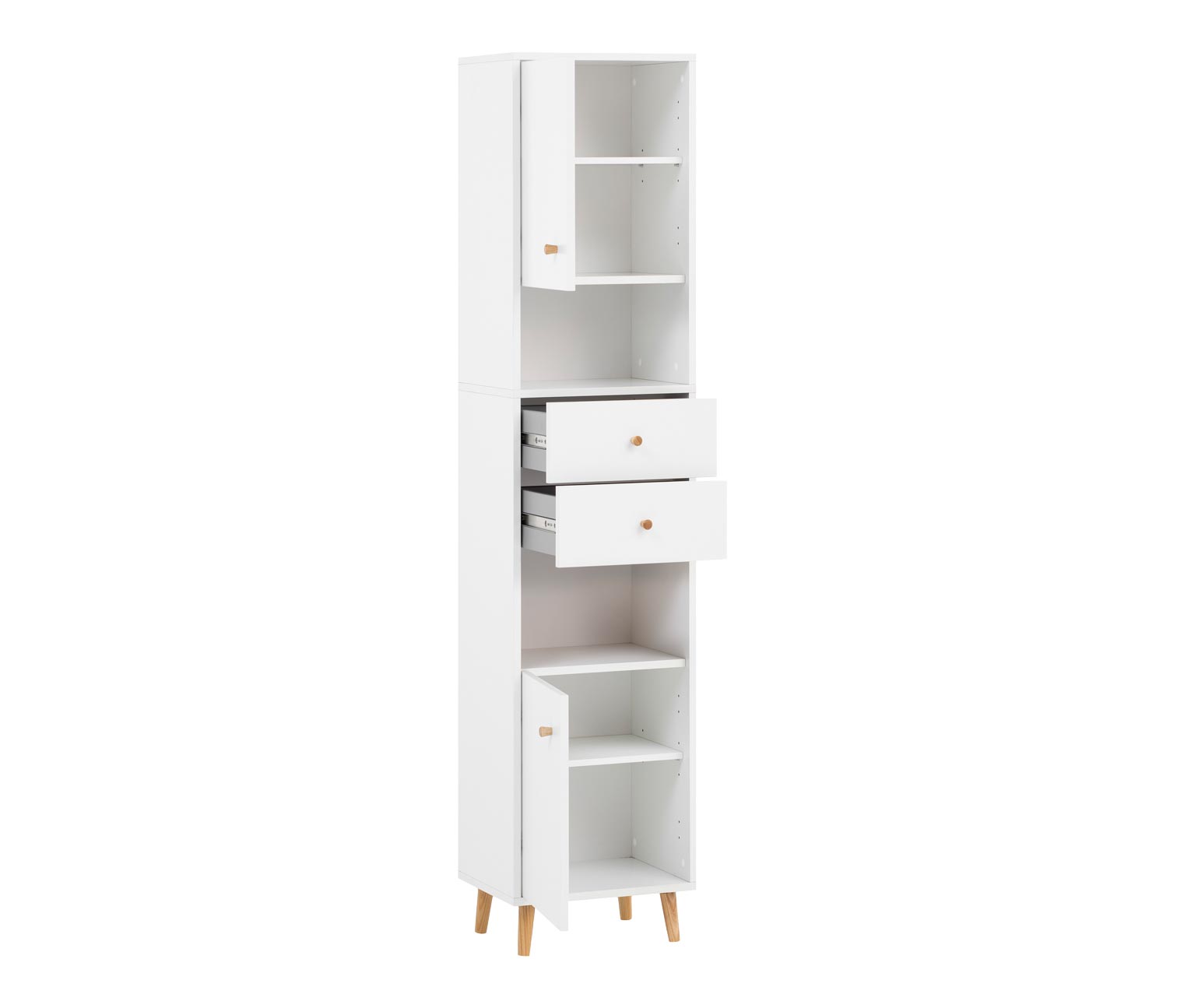 Thumbnail - Tchibo - Hochschrank »Bjarne« - 40,5x33x177,5cm - braun - Holz / Metall