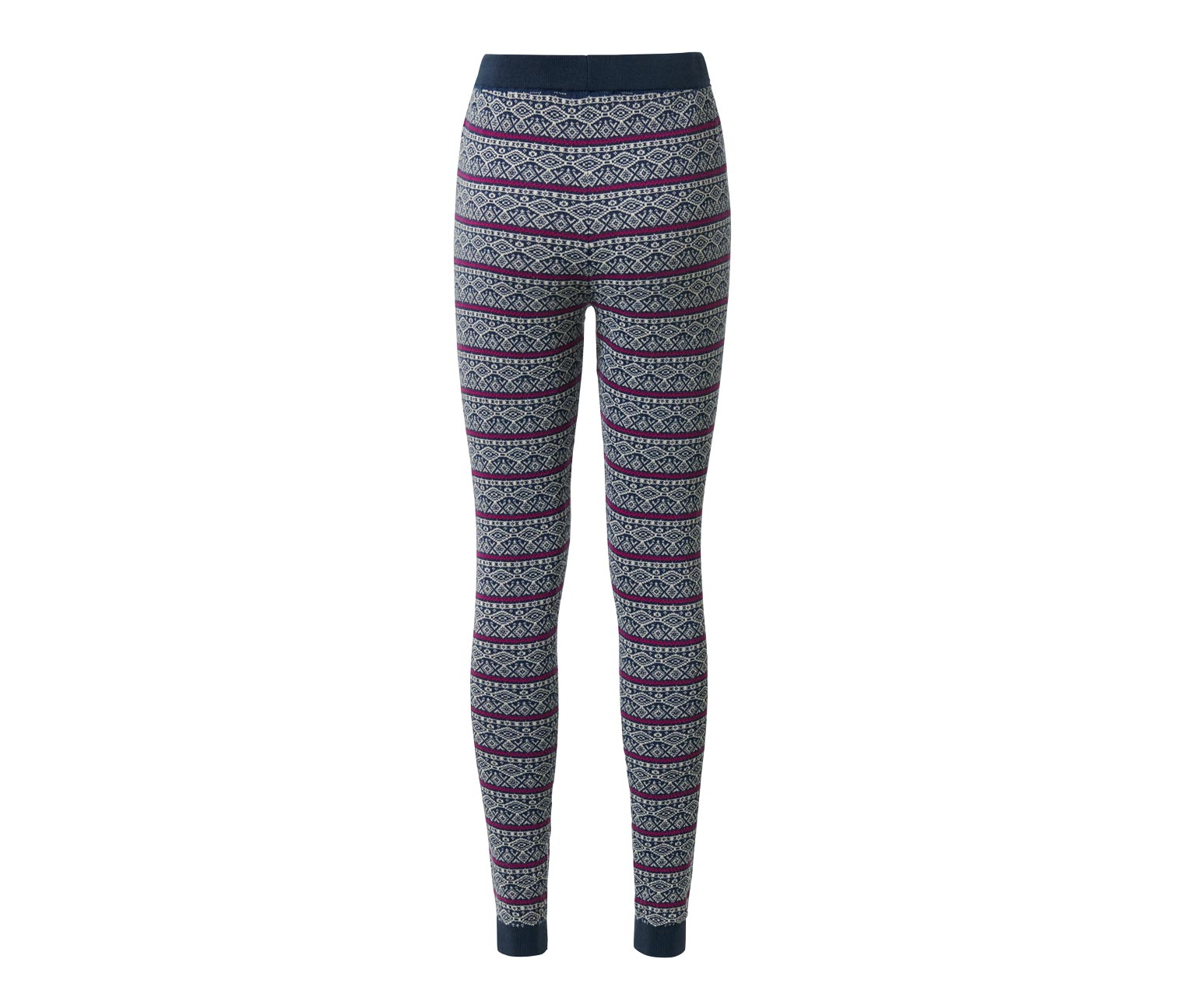 Thumbnail - Tchibo - Norweger-Strickleggings - Damen - Gr. S - dunkelblau/jacquard