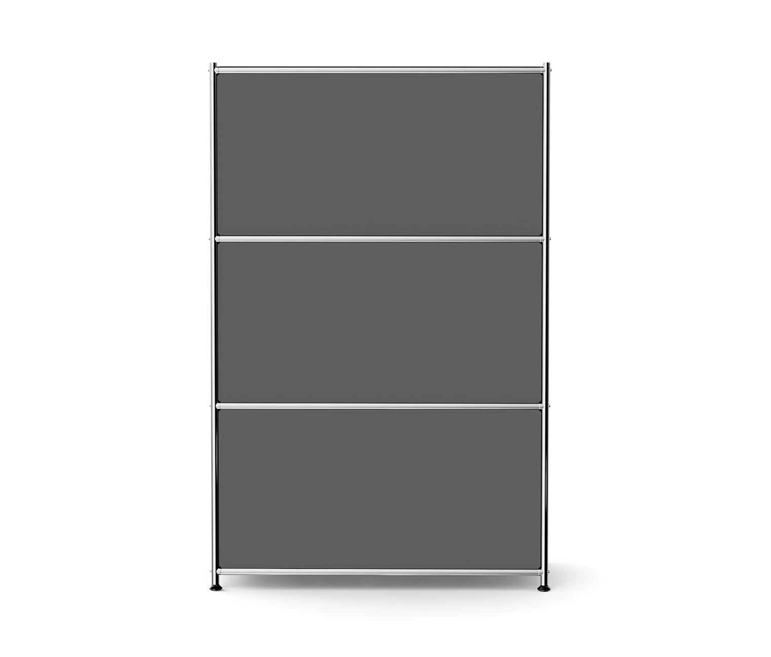 Thumbnail - Tchibo - Kommode Metall »Cn3« mit 2 Klappenfächern und 2 Schubladen - 77x40x120,5cm - chrom - Stahl / Aluminium / Kunsts...