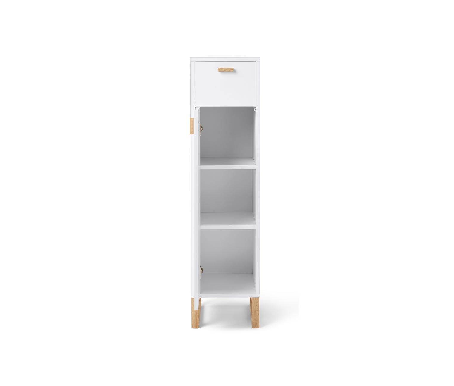 Thumbnail - Tchibo - Bad-Beistellschrank mit Schublade und Tür - 29x35x115cm - braun - Holz / Eichenholz