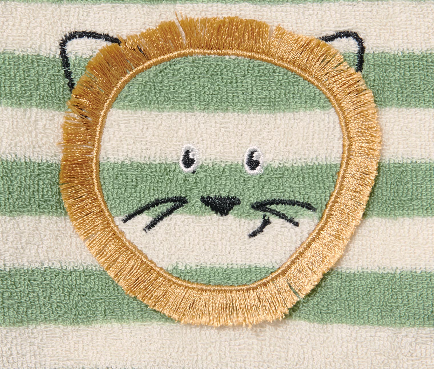 Thumbnail - Tchibo - Baby- und Kleinkind-Frottierponcho - Gr. 122/128 - beige/gestreift