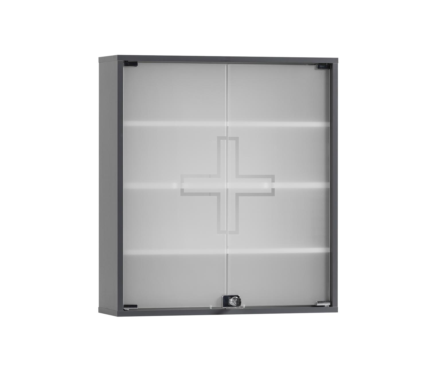 Thumbnail - Tchibo - Medikamentenschrank »Wido« - 64x19,6x71cm - anthrazit - Holz / Glas / Metall
