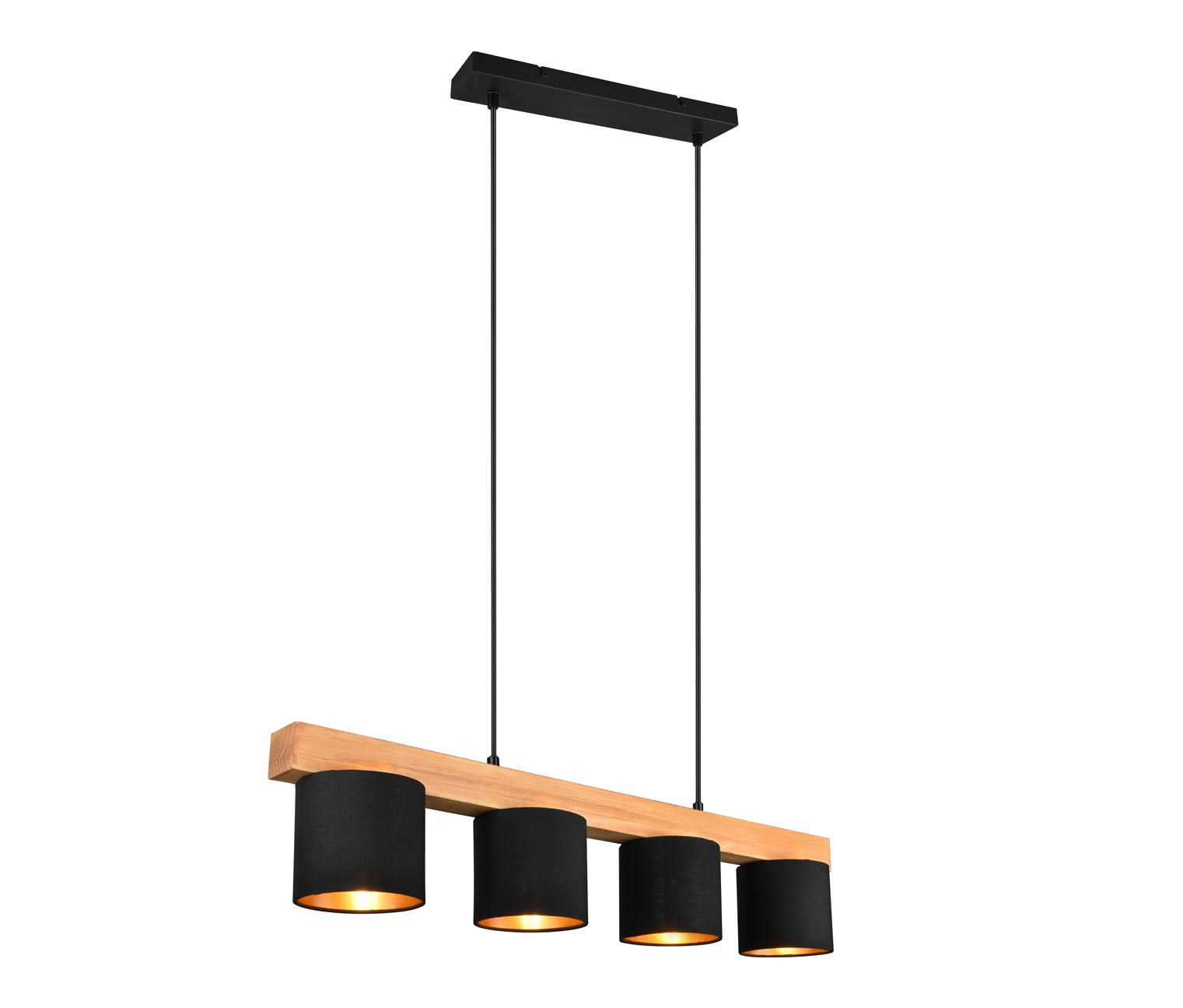 Thumbnail - Trio Pendelleuchte »Cameron« - 75x12x150cm - schwarz - Holz