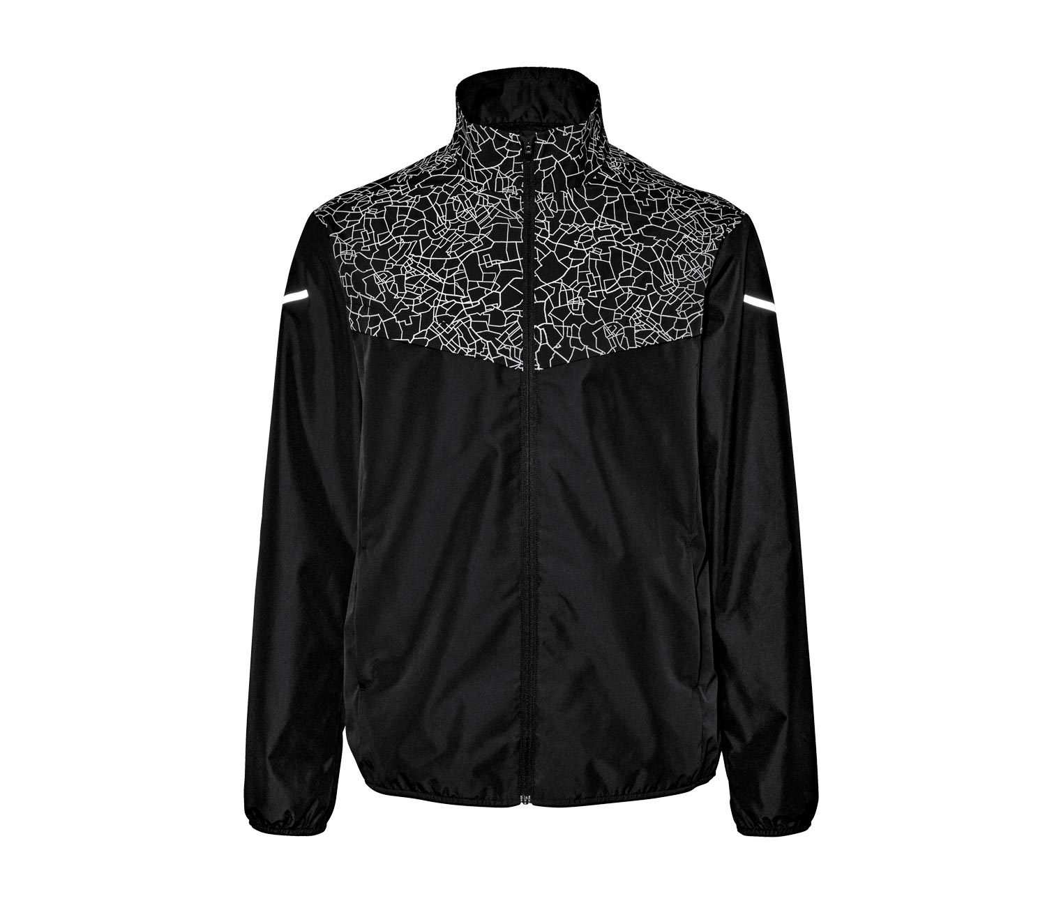 Thumbnail - Tchibo - Windprotection-Laufjacke - Herren - Gr. L - schwarz/print