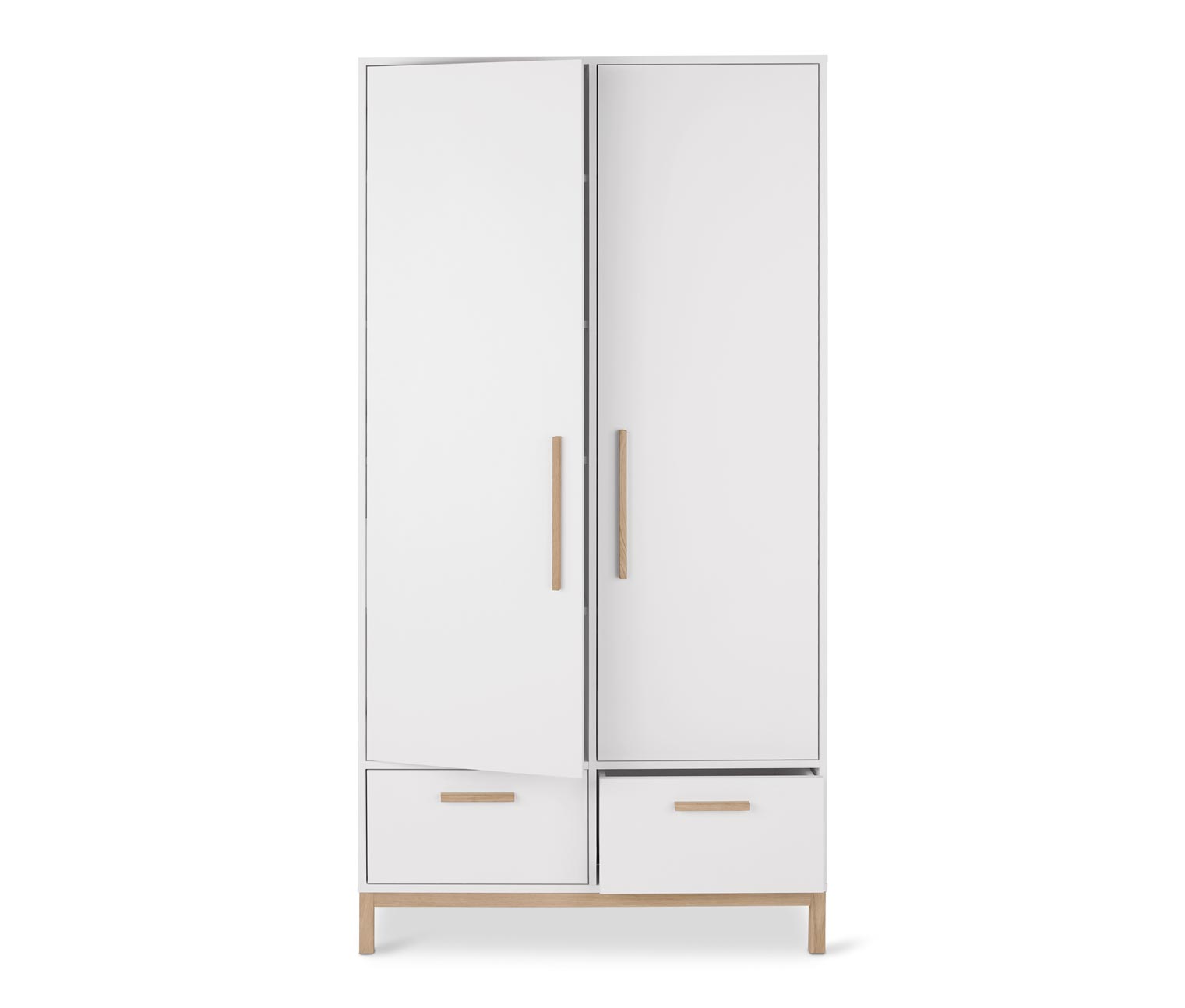 Thumbnail - Tchibo - Kleiderschrank »Eklund« mit Schubladen - 100x60x190cm - braun - Holz / Metall / Eichenholz