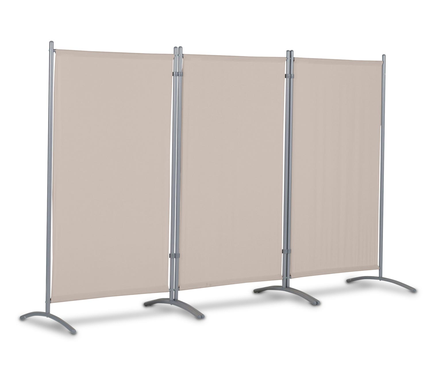 Thumbnail - Leco Stellwand 3-teilig - 260x60x156cm - beige - Polyester / Stahl / Kunststoff