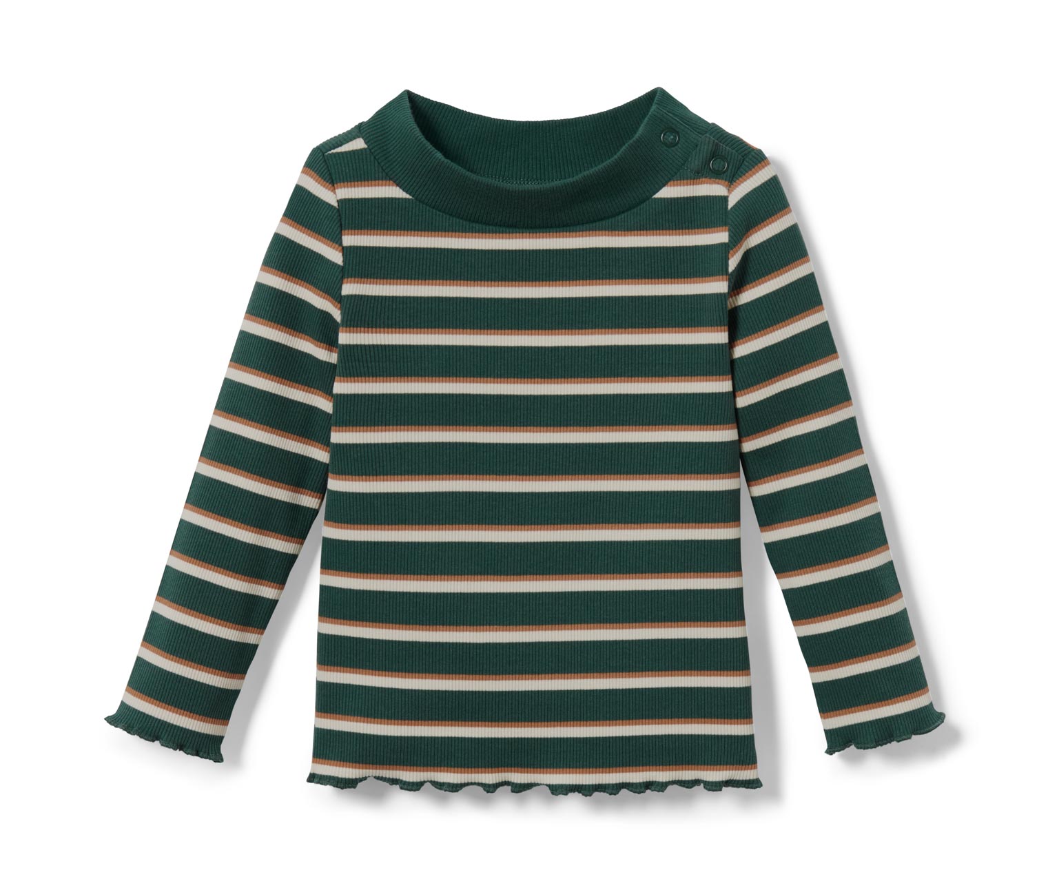 Thumbnail - Tchibo - Rippshirt - Mädchen - Gr. 110/116 - braun/gestreift