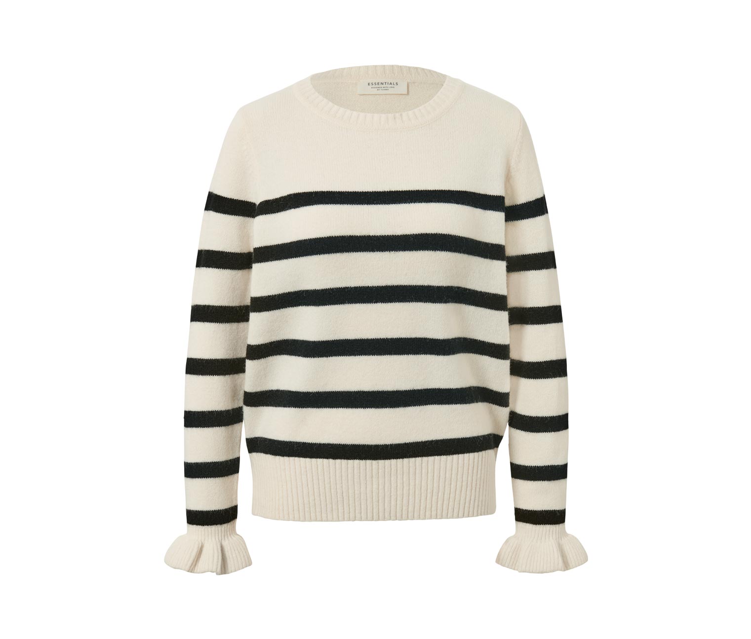 Thumbnail - Tchibo - Strickpullover mit Rüschendetail - Damen - Gr. XL - creme