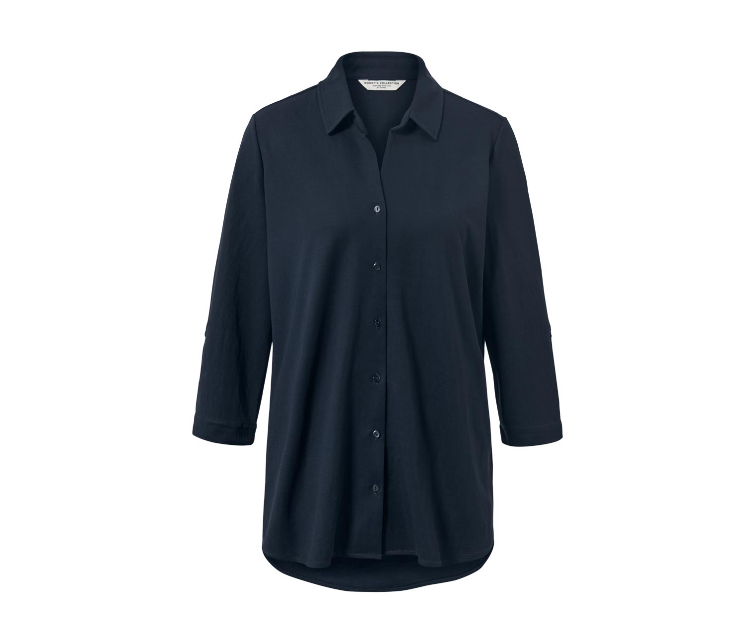 Thumbnail - Tchibo - Piqué-Jerseybluse - Damen - Gr. 40 - dunkelblau