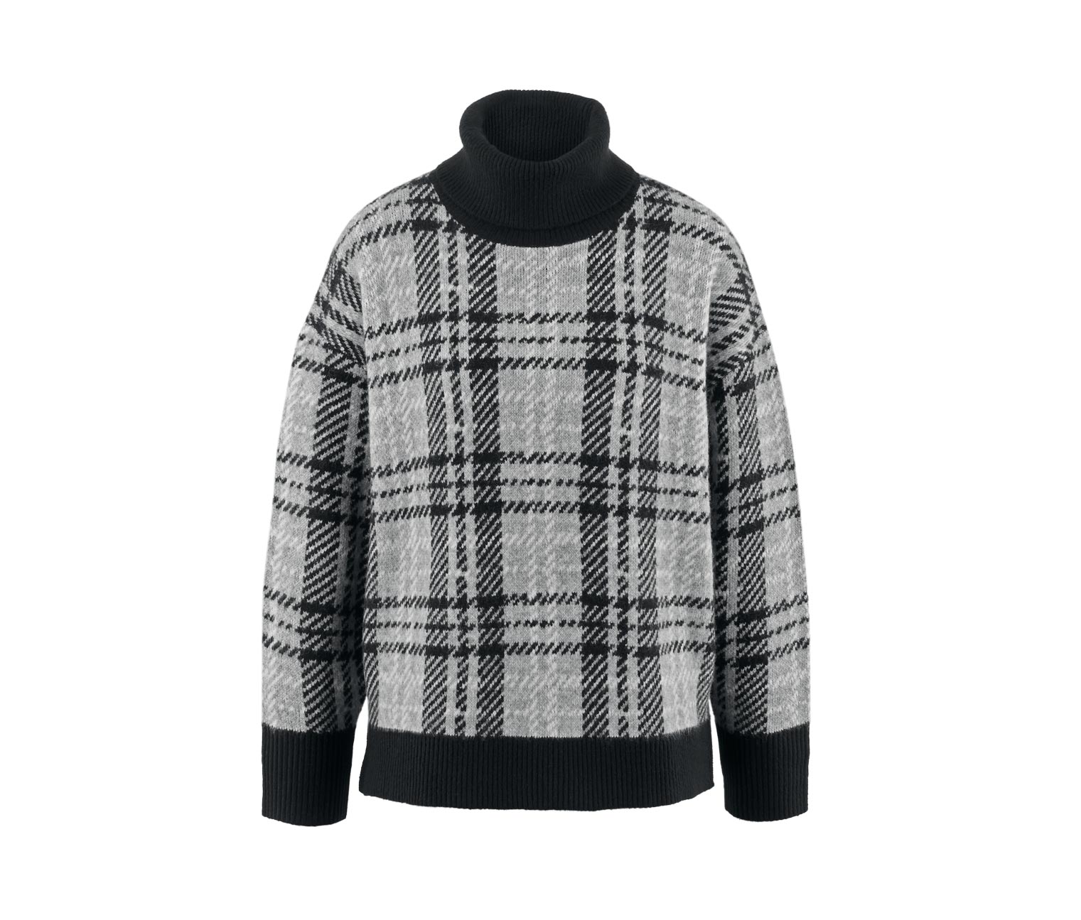 Thumbnail - Tchibo - Strickpullover mit Rollkragen - Damen - Gr. S - weiß/jacquard