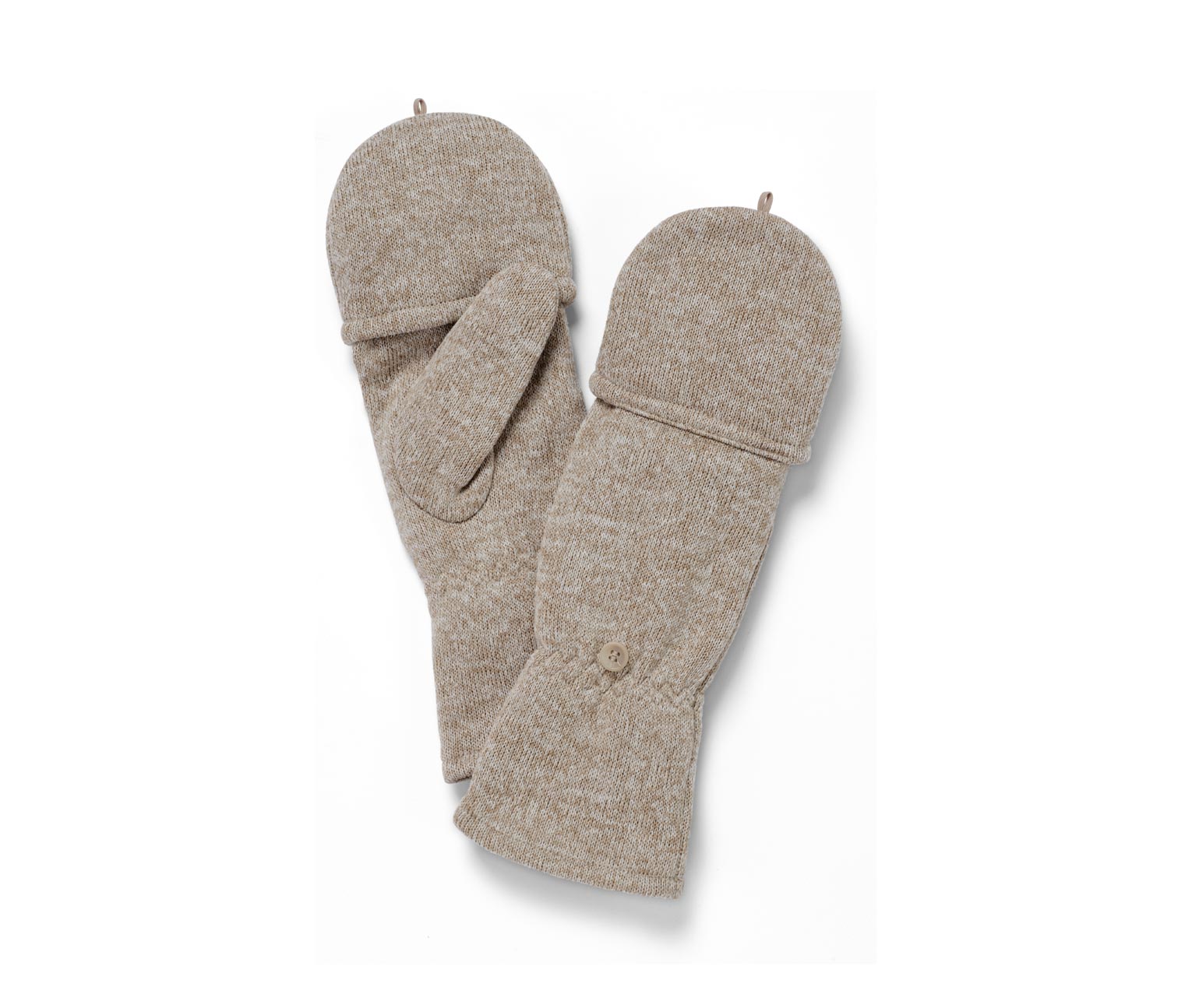 Thumbnail - Tchibo - Strickfleece-Klappfäustlinge - Herren - Gr. 7,5 - beige