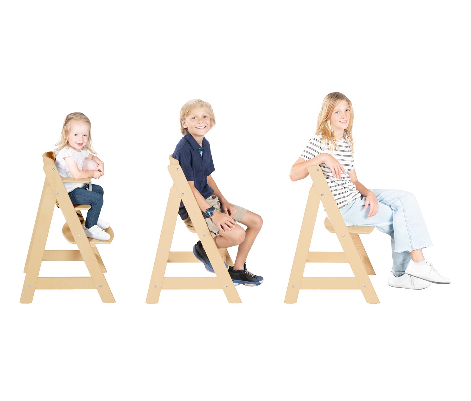 Thumbnail - roba Treppenhochstuhl »Sit Up Flex« - 44,5x54x80cm - braun - Holz