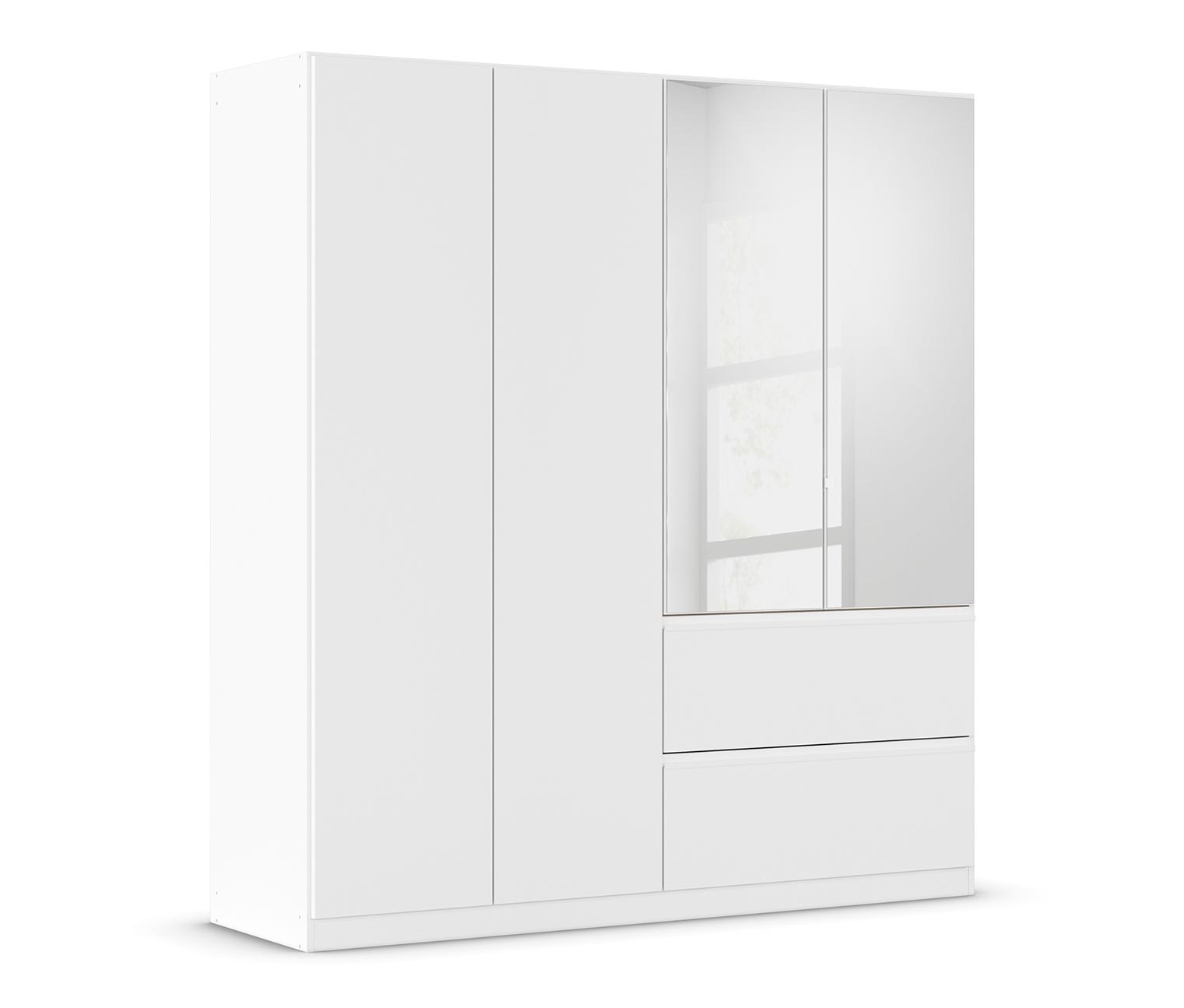Thumbnail - rauch Drehtürenschrank 4-türig mit Spiegel »Joel« - 181x54x197cm - weiß - Holz