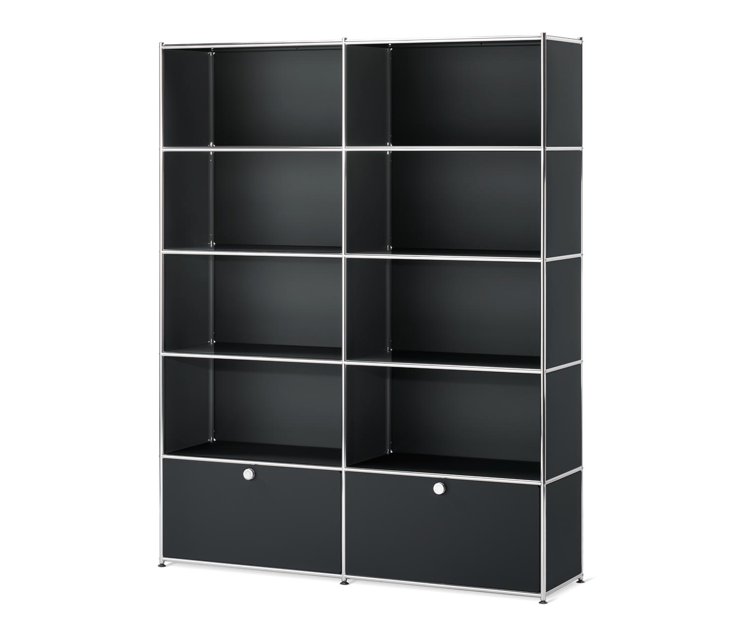 Thumbnail - Tchibo - Regal »Cn3« mit 2 Klappen - 152x40x194,5cm - schwarz - Stahl / Aluminium / Kunststoff