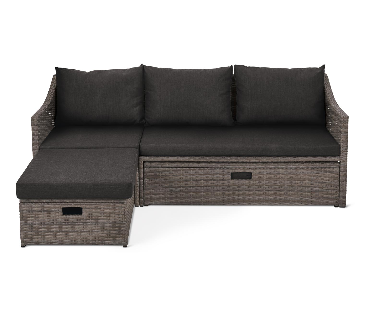 Thumbnail - Tchibo - Auszieh-Schlafsofa »Thore« mit Stauraum - 204,5x143x84cm - anthrazit - Aluminium / Polyethylen / Polyester