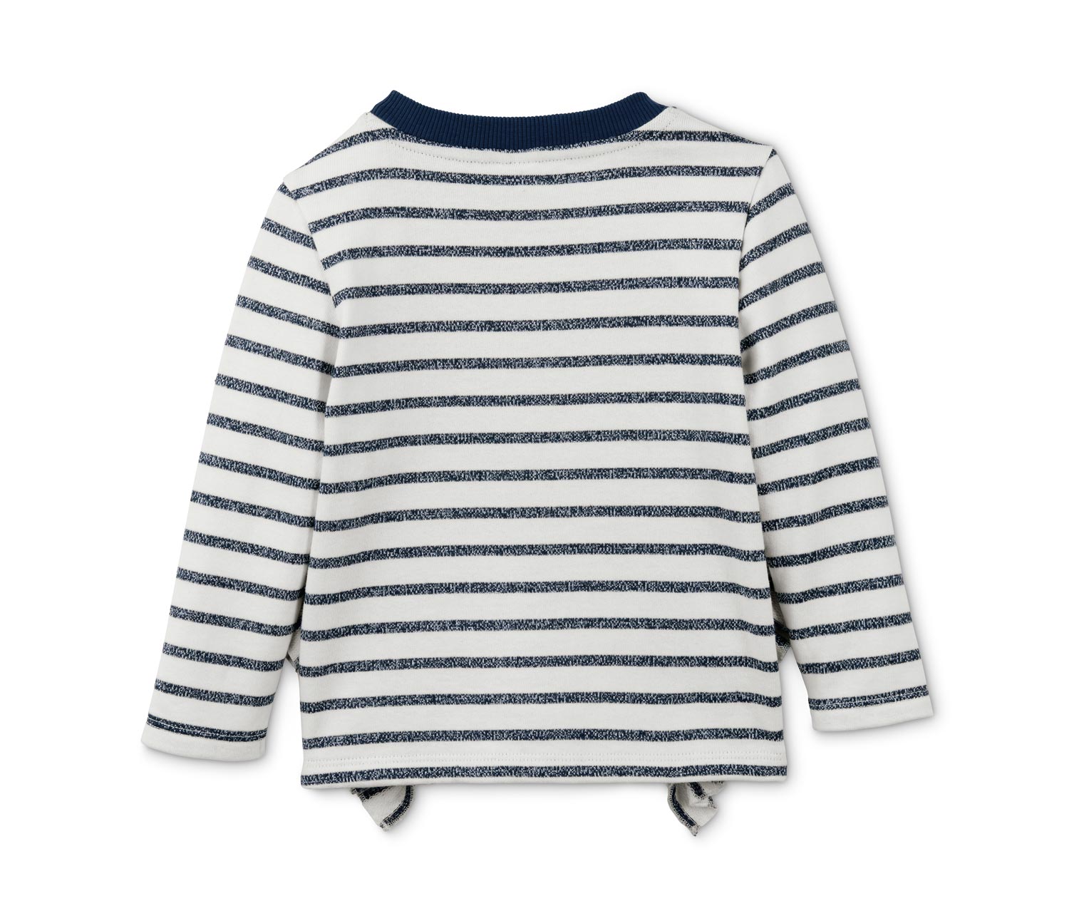 Thumbnail - Tchibo - Sweatshirt mit Glitzerdetails - Mädchen - Gr. 110/116 - silber/gestreift