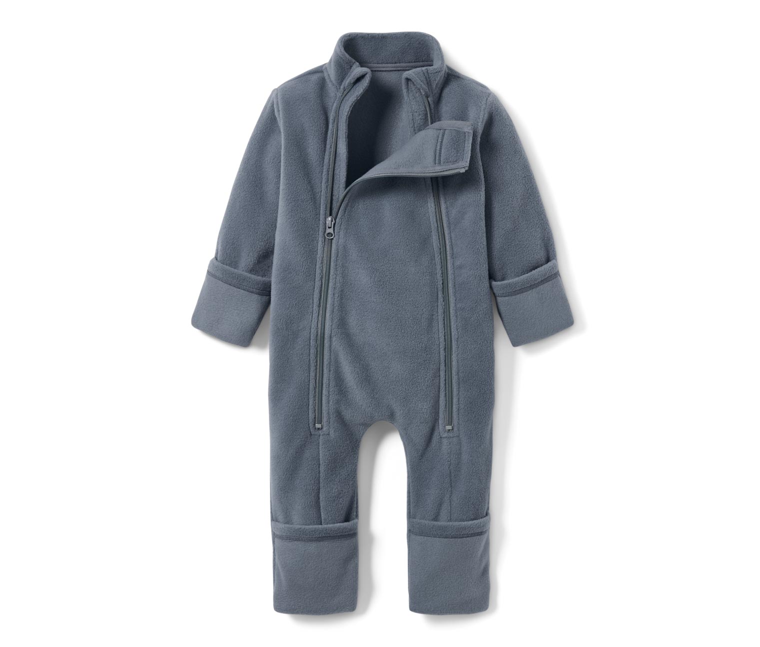 Thumbnail - Tchibo - Baby-Fleece-Einteiler - Newborn - Gr. 50/56 - graublau