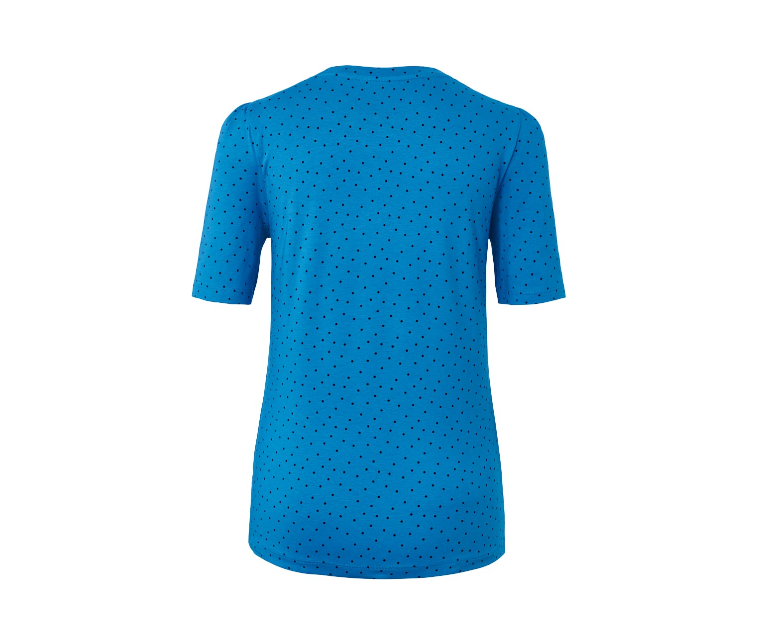 Thumbnail - Tchibo - Gepunktetes T-Shirt - Damen - Gr. S - dunkelblau/gepunktet