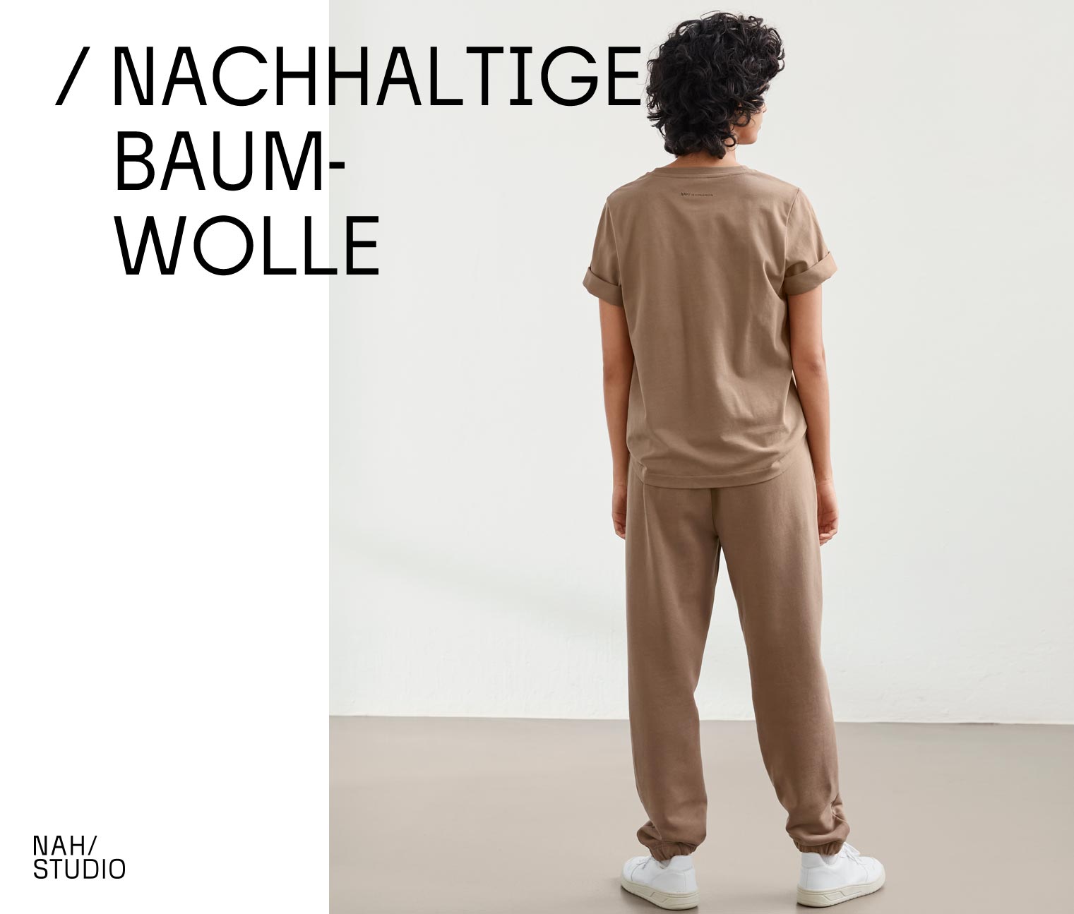 Thumbnail - Nah/Studio Jogginghose - nachhaltige Baumwolle - Gr. XS - braun