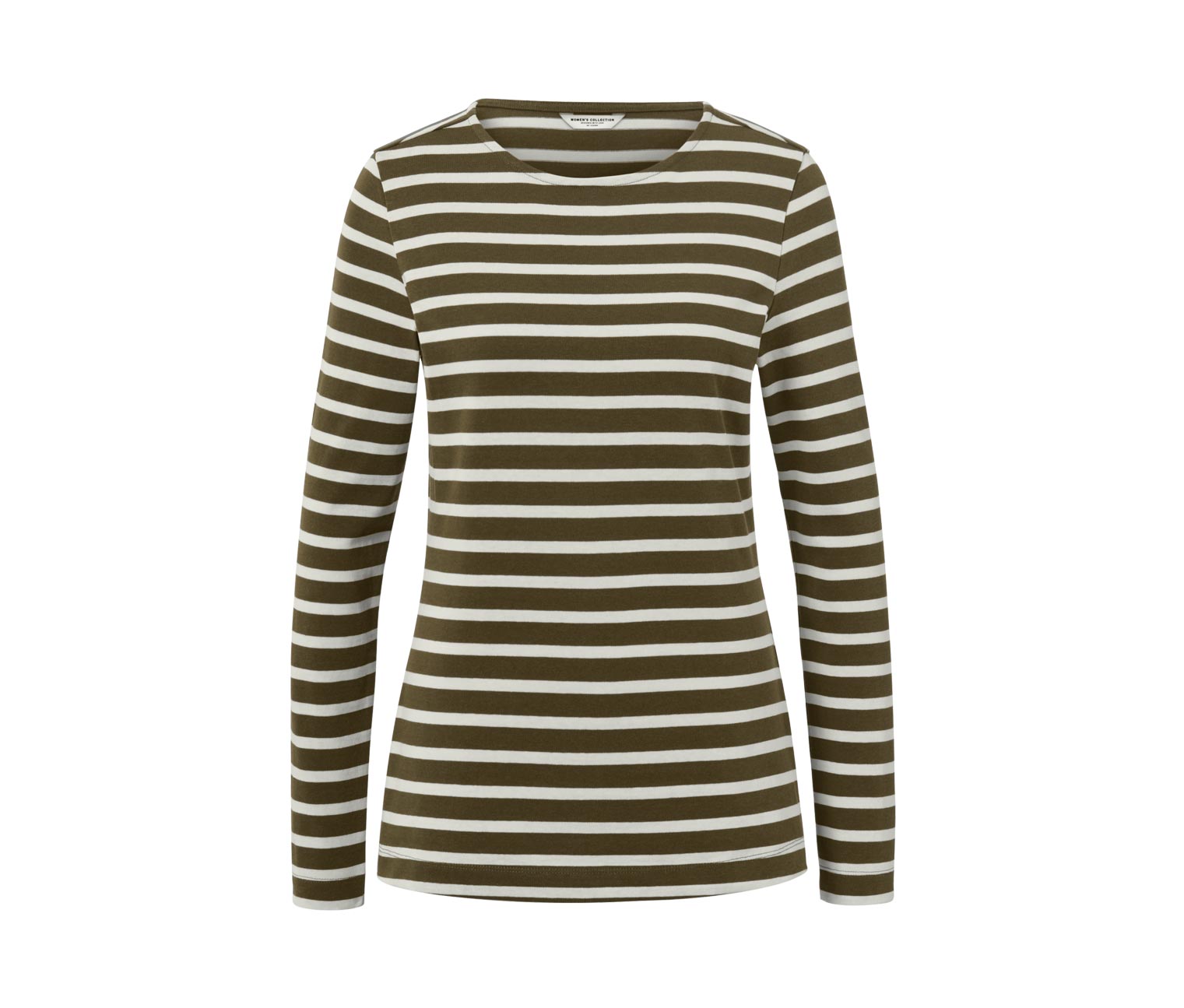 Thumbnail - Tchibo - Gestreiftes Langarmshirt - Damen - Gr. S - creme/gestreift