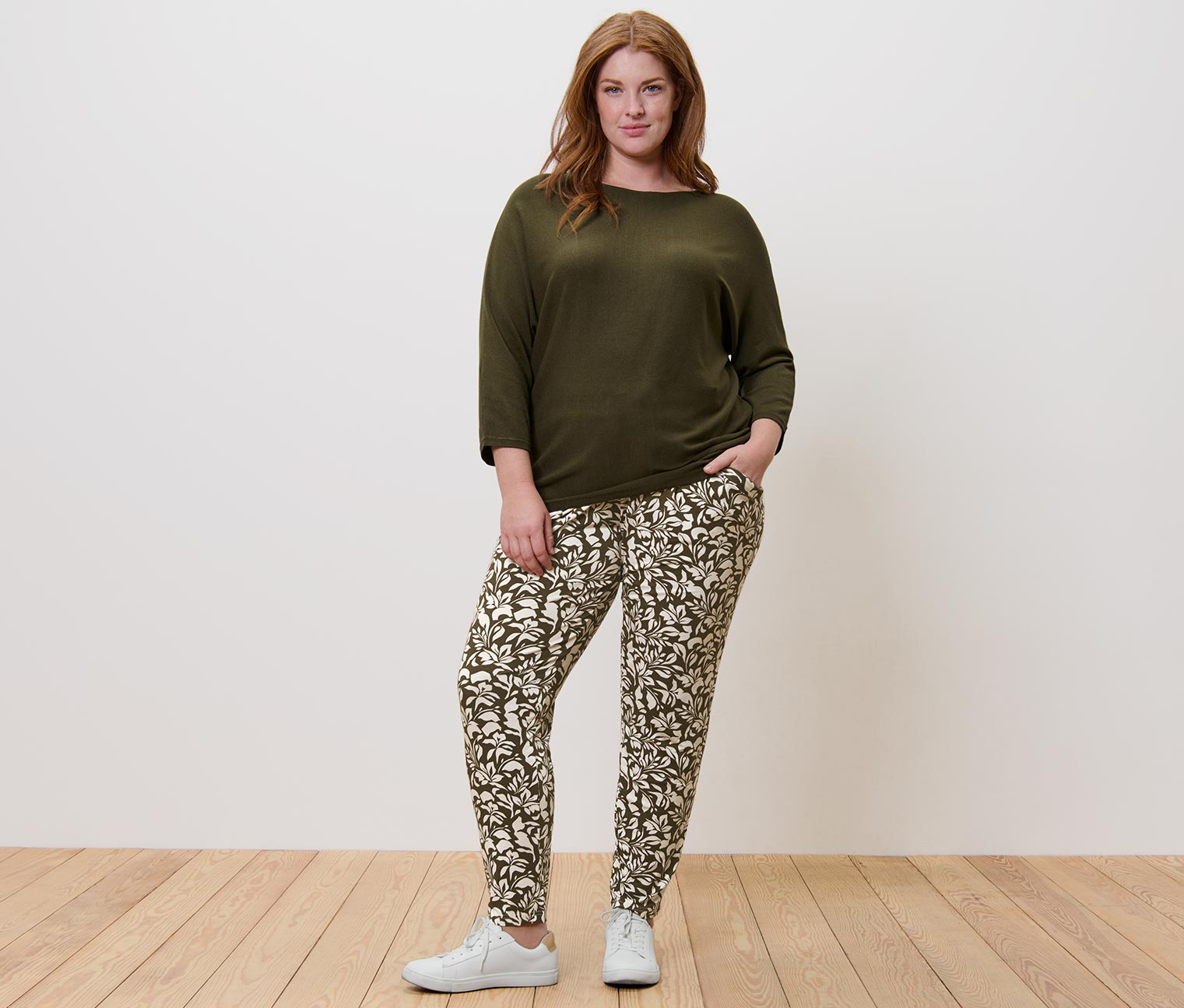 Thumbnail - Tchibo - Bedruckte Jerseyhose - Damen - Gr. S - creme/print
