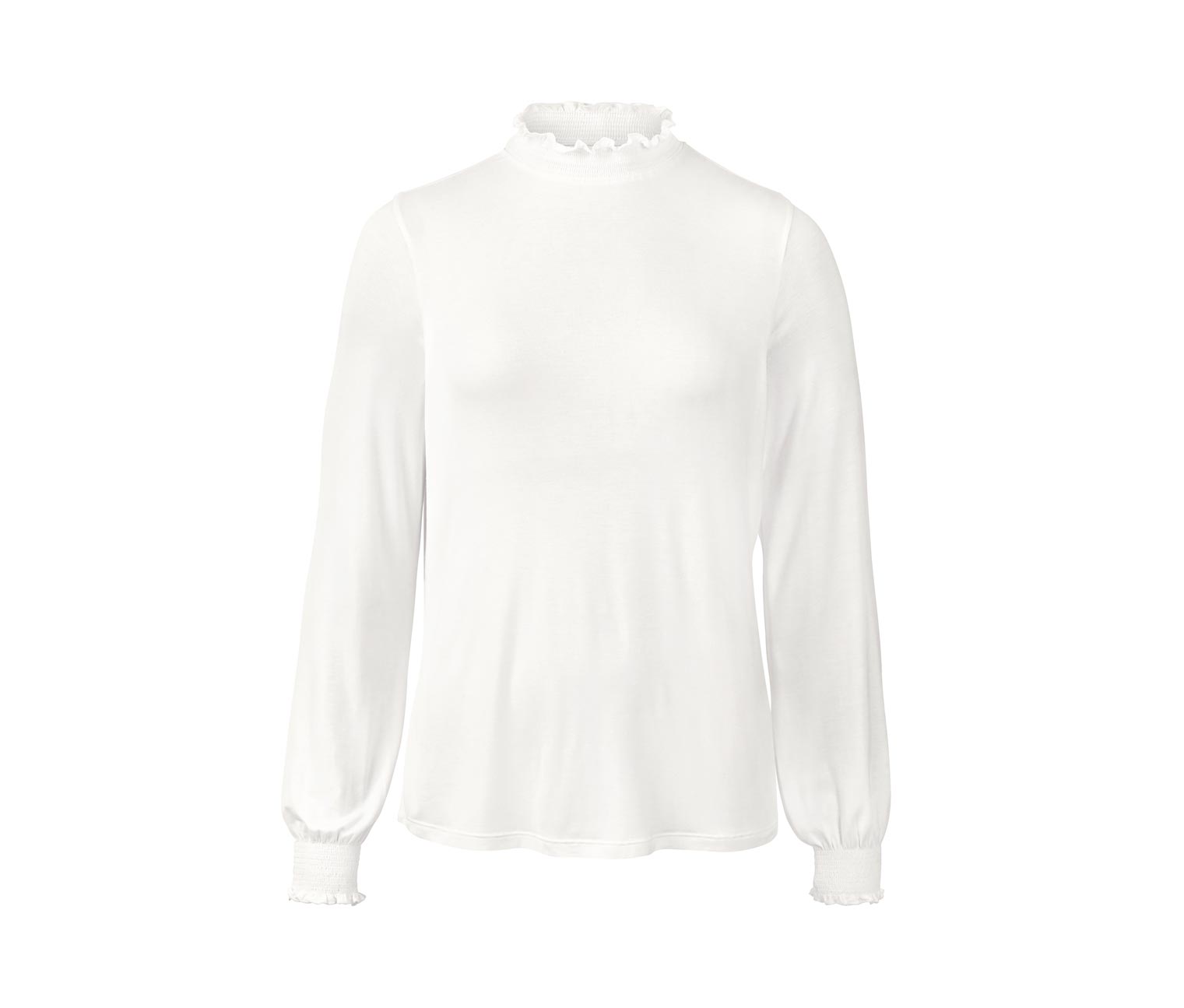 Thumbnail - Tchibo - Blusenshirt mit Stehkragen - Damen - Gr. XL - creme