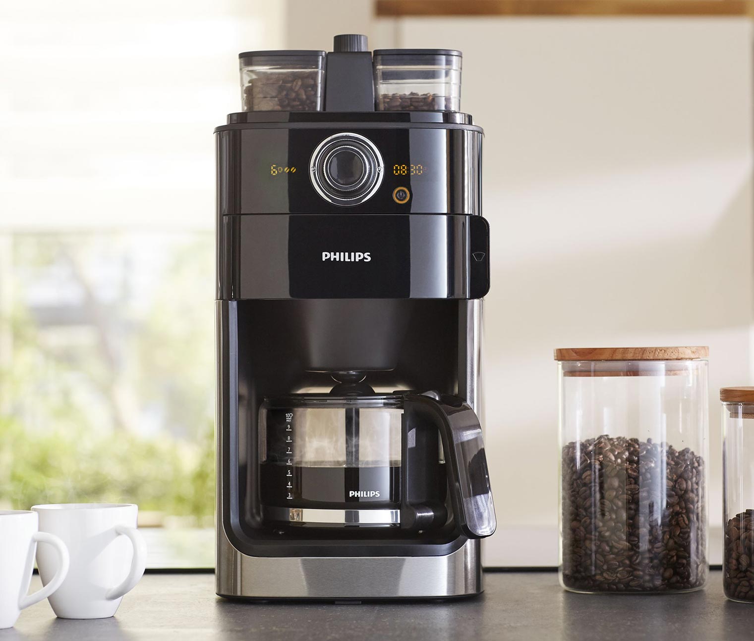 Philips HD7766 00 Filterkaffeemaschine Grind Brew inkl. Gratis