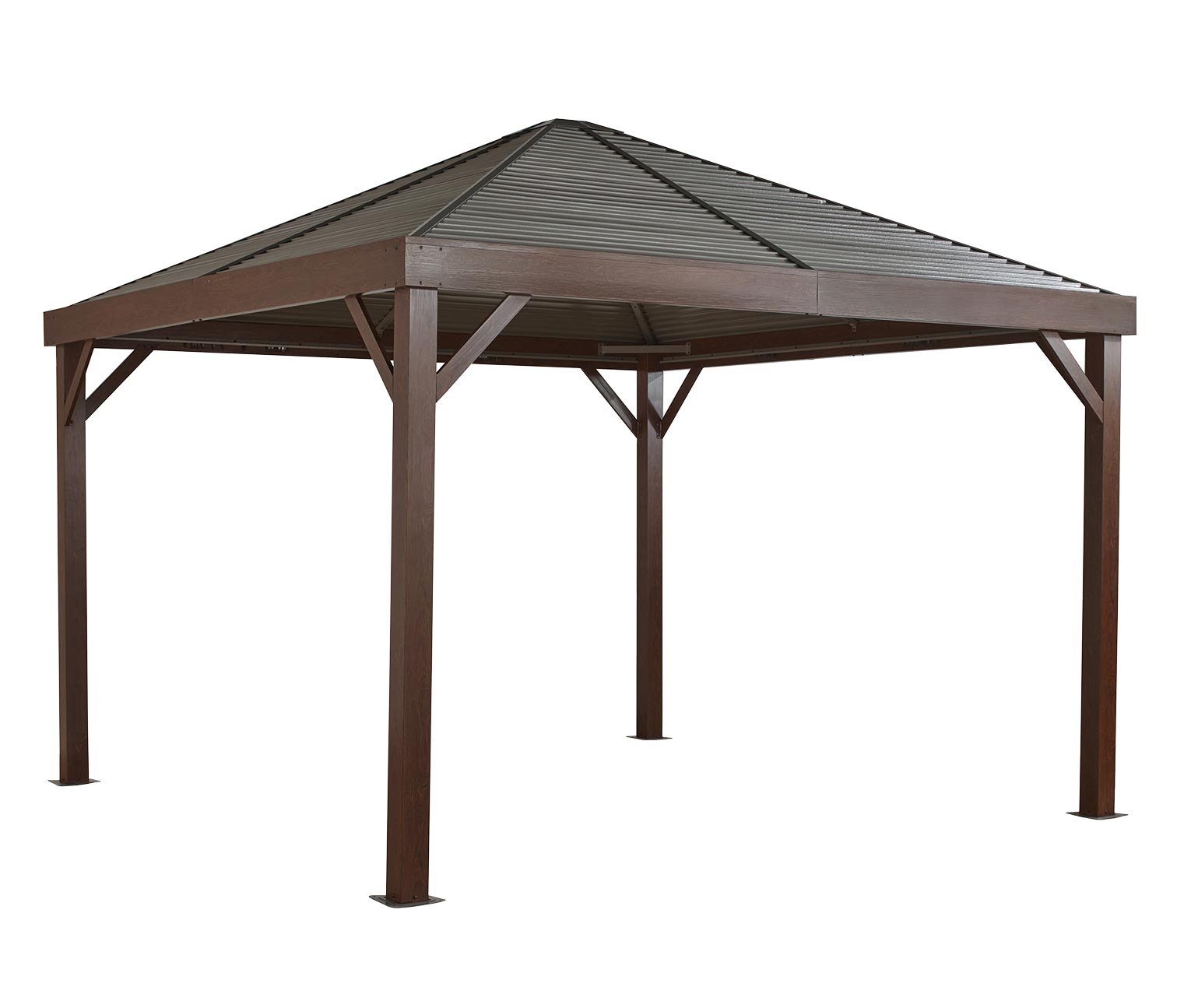 SojagPremiumPavillon, Aluminium in Holzoptik, ca. 363 x 363 cm online