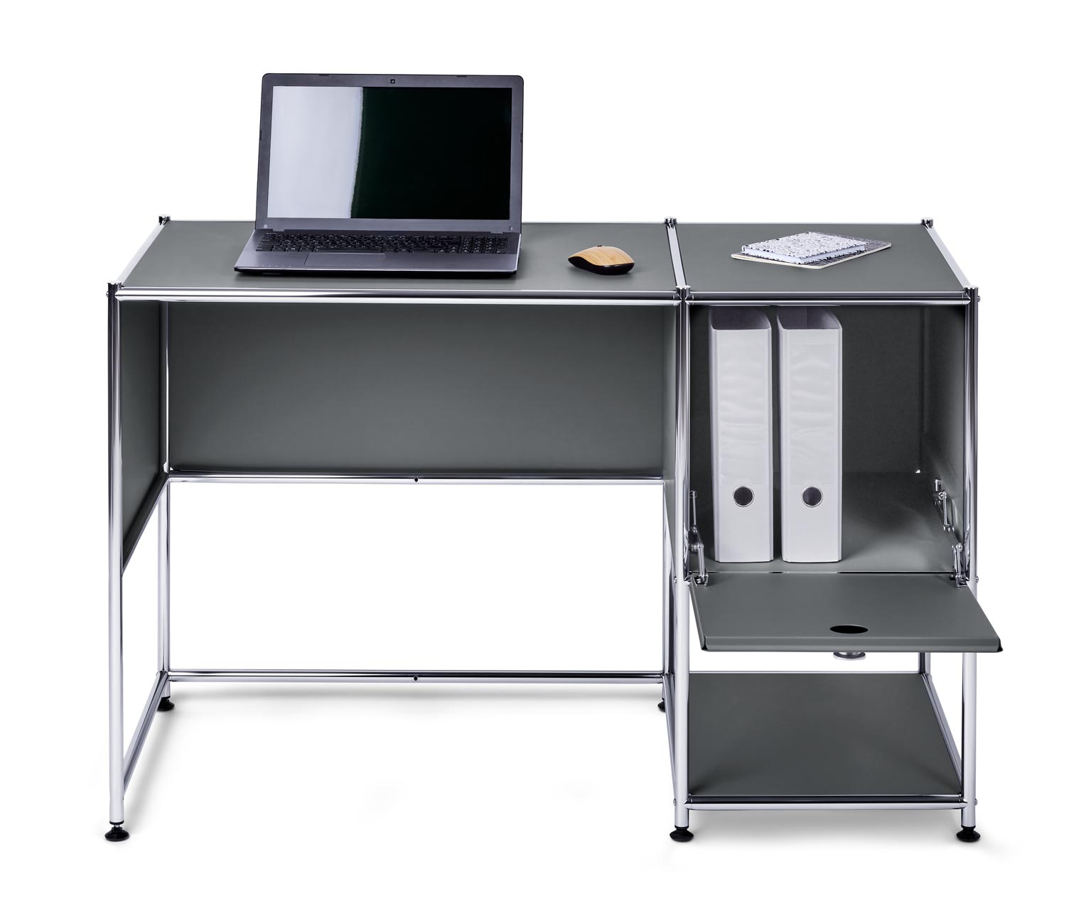 Schreibtisch Metall »CN3« mit Klapptür, grau online bestellen bei Tchibo  629589