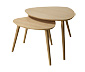 Couchtisch-Set (2-teilig), naturfarben