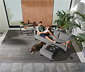 2er-Set Konsolentische mit Beton-Tischplatte