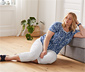 Bedrucktes Blusenshirt, blau
