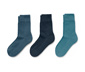 3 Paar Socken, grün und blau
