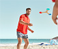 Badeshorts, blau mit Alloverprint