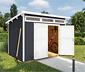 WEKA Gartenhaus mit Echtglas-Oberlichtern, 21mm »264 Gr.2«, anthrazit-weiß