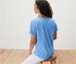 Blusenshirt mit Crochet-Tape, hellblau
