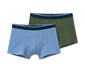 2 Slipboxer, blau und olivgrün