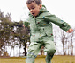 Thermo-Regenjacke mit Monsterprint
