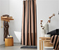 Hochwertiger Textil-Duschvorhang, schwarz-braun
