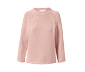 Grobstrick-Pullover aus Bändchengarn, roséfarben